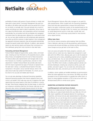 NetSuite Features and Benefits | PDF