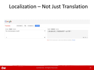 Localization – Not Just Translation




            Confidential. All Rights Reserved.   26
 