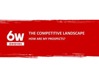 THE COMPETITIVE LANDSCAPE
HOW ARE MY PROSPECTS?
 
