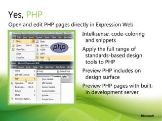 Speed Debugging: SuperPreviewMulti-browser debugging on one machineSupports IE6/7/8, & Firefox Multiple browser renderings side-by-side or onion-skin overlayCompare your Web page with your Photoshop comp