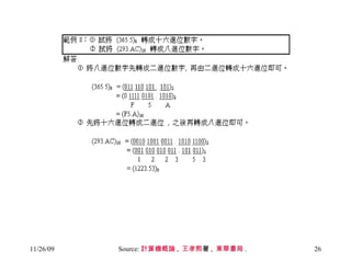 Source: 計算機概論 ,  王孝熙 著 ,  東華書局 .  