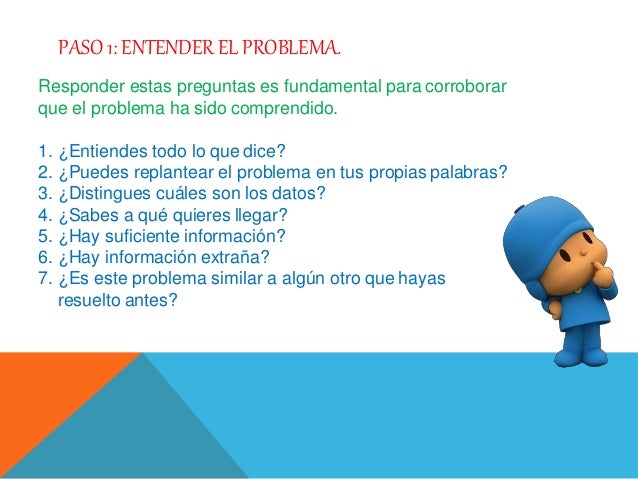 Pólya 4 pasos para resolver problemas.