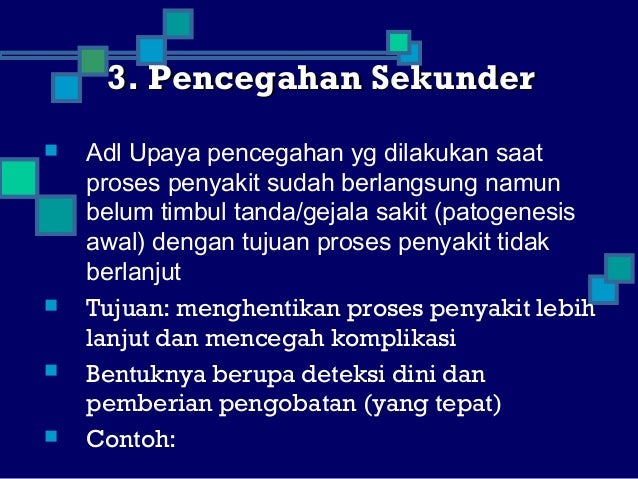 4 Pencegahan Penyakit