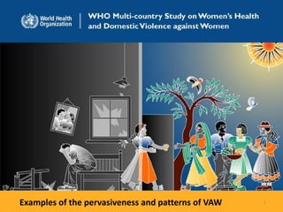 1 Examples of the pervasiveness and patterns of VAW  