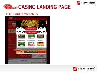 CASINO LANDING PAGE TEST PAGE & VARIANTS 