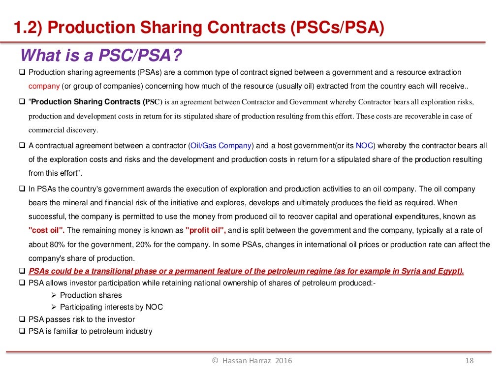 Topic 4 TYPES OF PETROLEUM CONTRACTS AGREEMENT