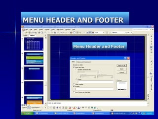 MENU HEADER AND FOOTER 