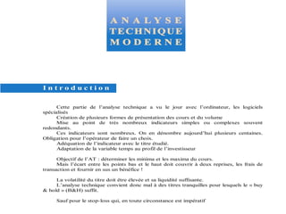 Pratique De Lanalyse Technique Des Actions