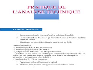 Pratique De Lanalyse Technique Des Actions