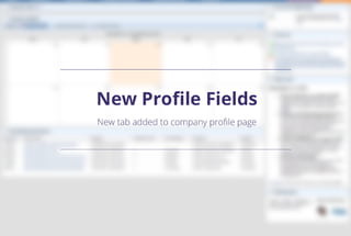 Bid Management Enhancements - New Profile Fields