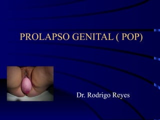 PROLAPSO GENITAL ( POP) Dr. Rodrigo Reyes  