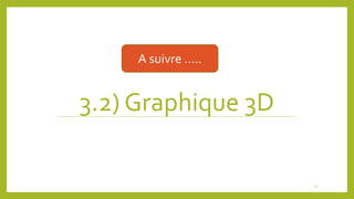 3.2) Graphique 3D
27
A suivre …..
 
