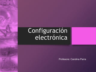 Configuración
electrónica
Profesora: Carolina Parra
 