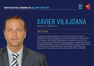 RATIFICACIÓ DELS MEMBRES DE LA JUNTA DIRECTIVA
 