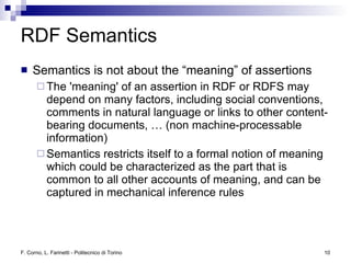 Logic and Reasoning in the Semantic Web