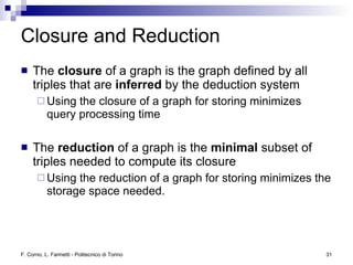 Logic and Reasoning in the Semantic Web