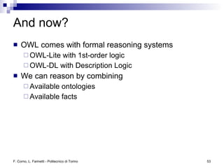 Logic and Reasoning in the Semantic Web