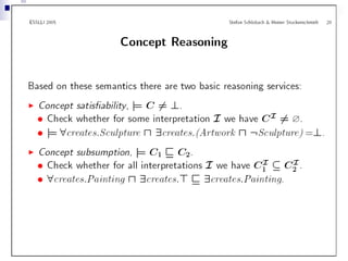 Logic and Reasoning in the Semantic Web