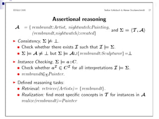 Logic and Reasoning in the Semantic Web