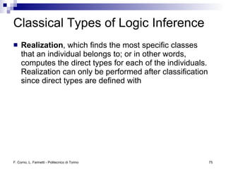 Logic and Reasoning in the Semantic Web