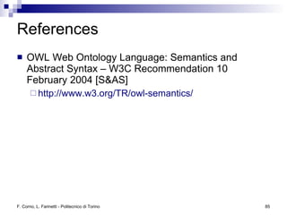 Logic and Reasoning in the Semantic Web