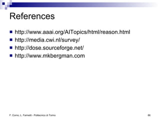 Logic and Reasoning in the Semantic Web