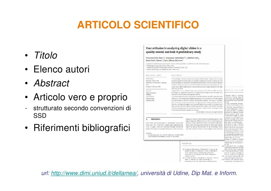 Come scrivere un articolo scientifico La bibliografia ...