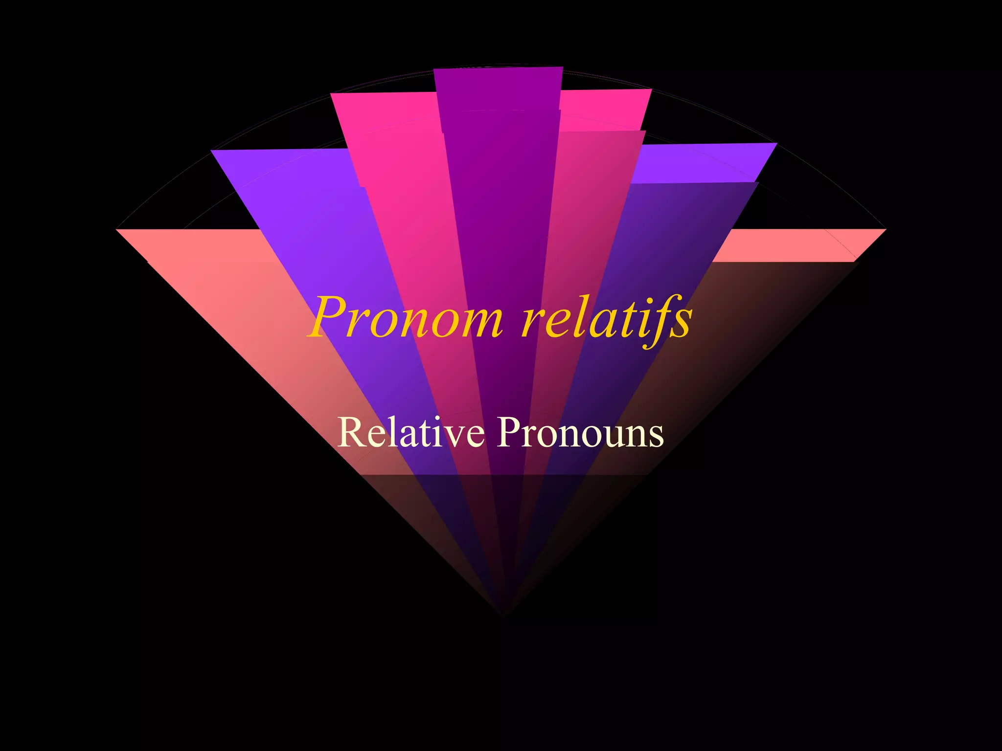 Pronom relatifs
Relative Pronouns
 