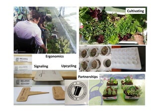 Ergonomics
Signaling Upcycling
Partnerships
Cultivating
 