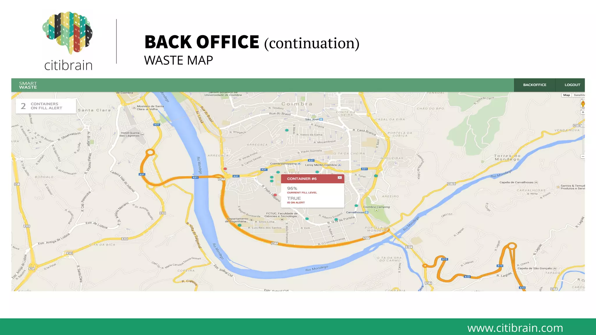www.citibrain.com
BACK OFFICE (continuation)
WASTE MAP
 