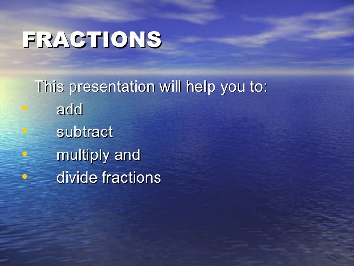 fraction rules