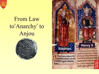 From Law
to„Anarchy‟ to
    Anjou
                           Henry II
                 Stephen
 