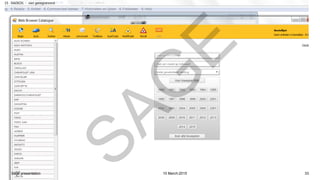 10 March 2015Sage presentation 33
SAG
E
 