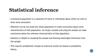 sampling and statiscal inference | PPTX