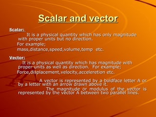 4-Scalars and vectors(Scalars and vectors).ppt