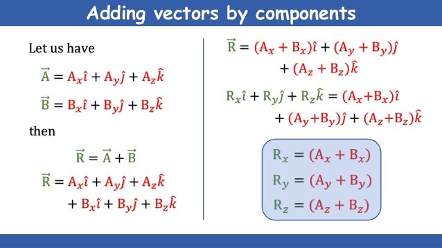 scalars vectors