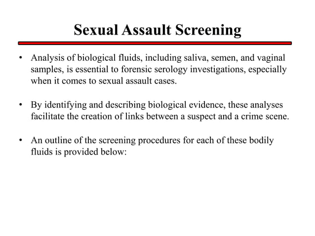 sexual-assult-screening-in-forensic-science-pptx