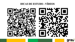 DICAS DE ESTUDO - VÍDEOS
 