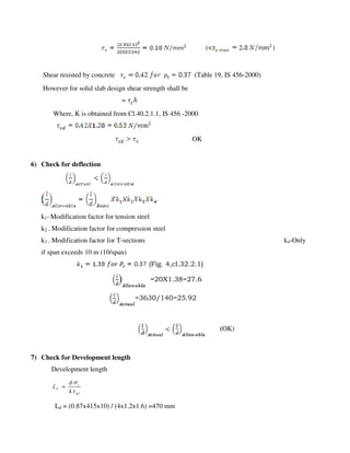 Modification Factor Calculation 4 slab | PDF