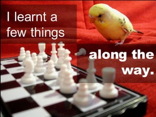 I   learnt   a few   things along the way. 