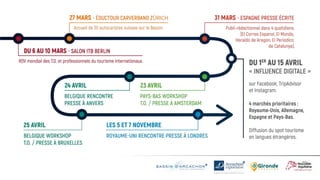 Plan d'actions 2019 - Marchés étrangers