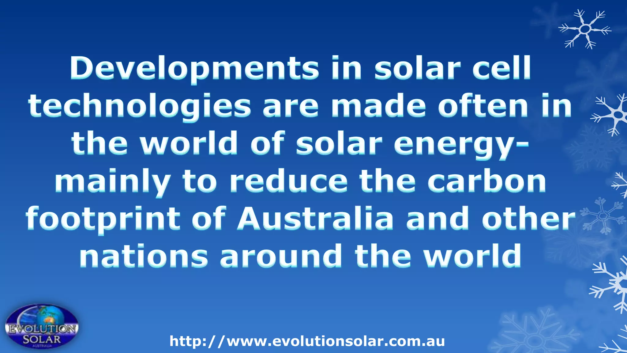 http://www.evolutionsolar.com.au
 