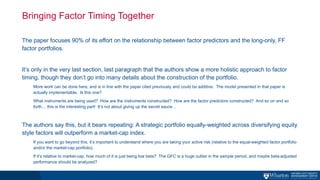 The Promises and Pitfalls of Factor Timing in Equity Style Investing | PPTX