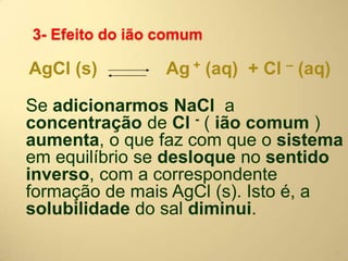 solubilidade e precipitação | PPTX