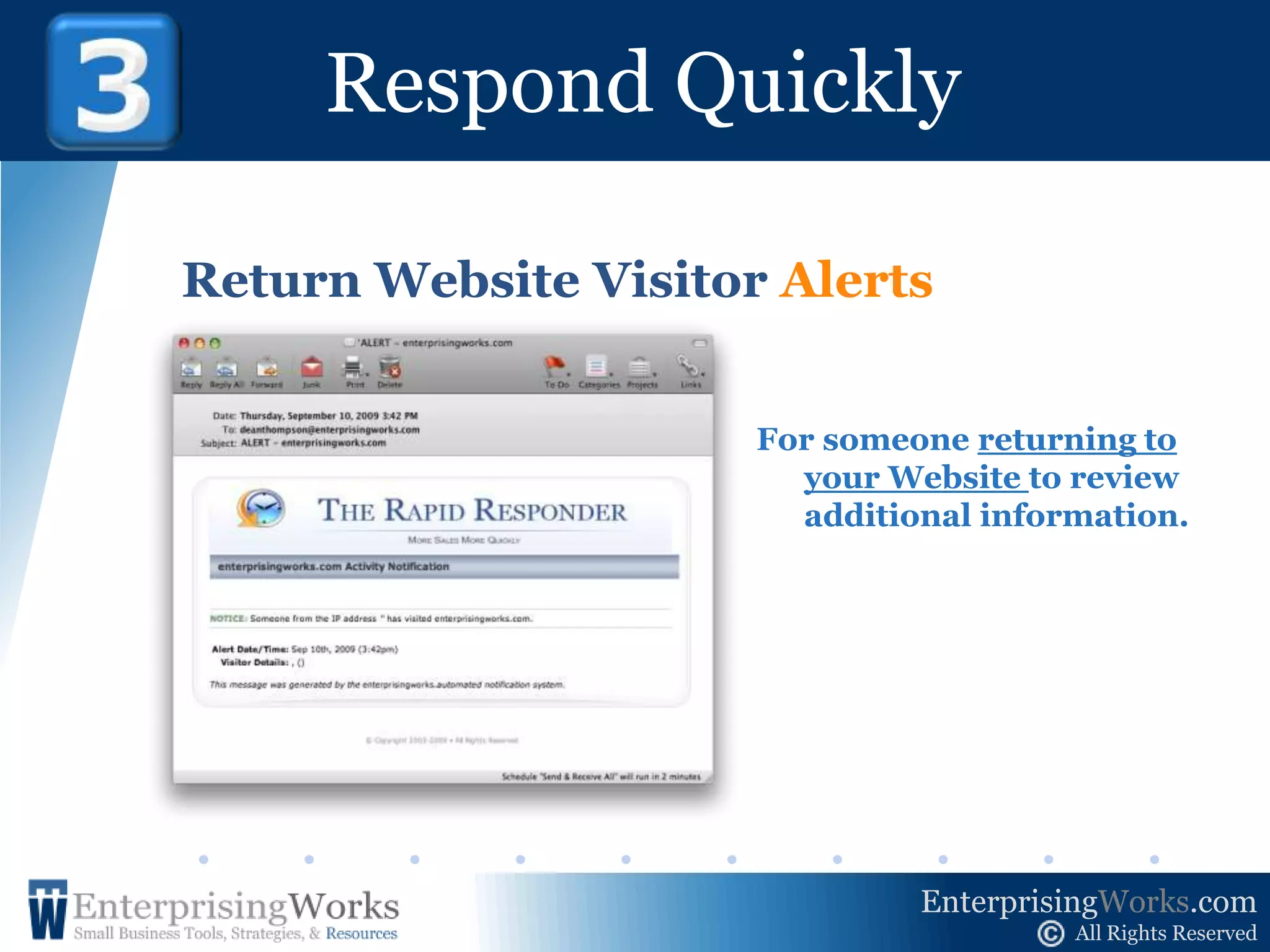 Get to the Point2Then,link to more information so they can get the details.	(Helps build Trust)