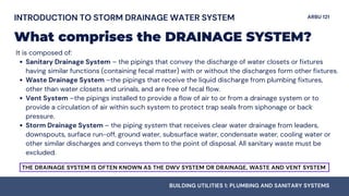 Storm Drainage System - PLUMBING AND SANITARY SYSTEMS | PDF