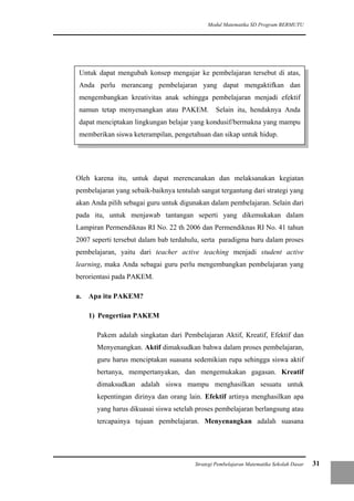 Strategi Pembelajaran Matematika Di Sd