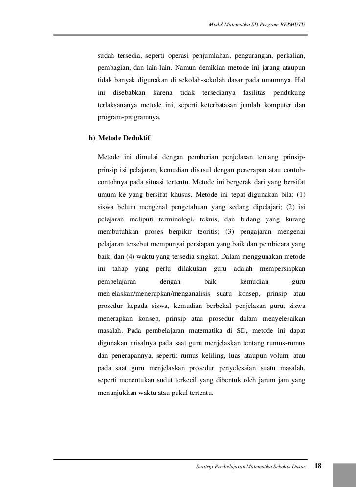 Strategi Pembelajaran Matematika di SD