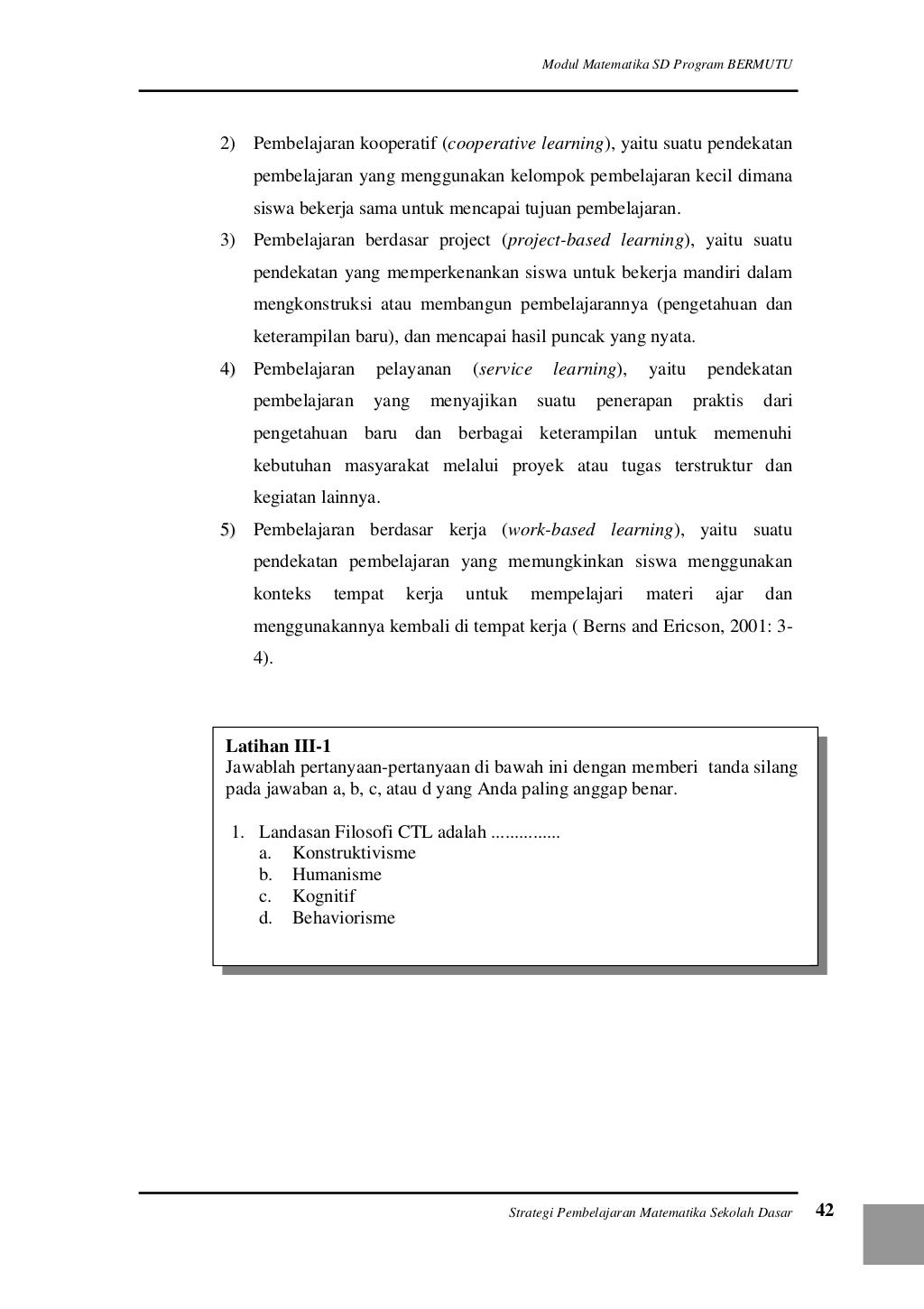 Strategi Pembelajaran Matematika di SD