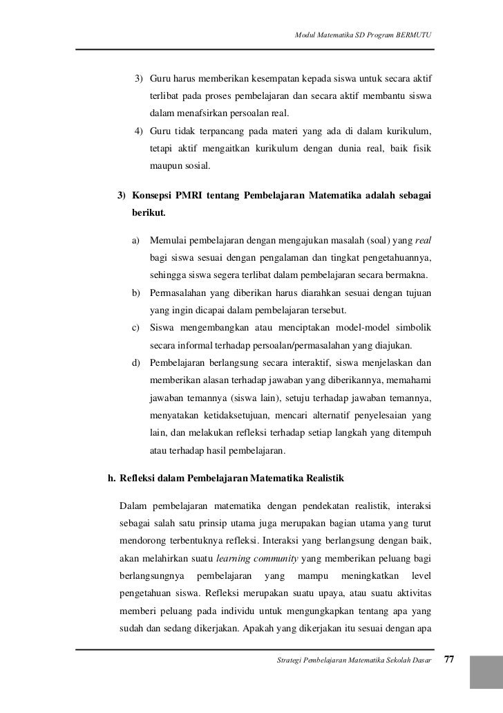 Strategi Pembelajaran Matematika di SD
